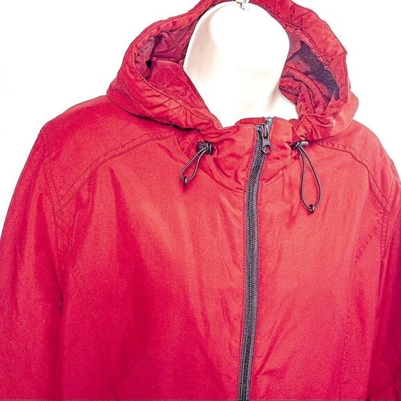 Eddie Bauer Red Windbreaker Winter Jacket Sz L - Picture 2 of 12